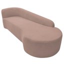 Ver imagem 6 de Recamier Curvo Orgânico 180cm 3 Lugares Lado Direito para Sala de Estar em Linho Paris