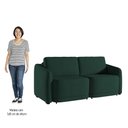 Ver imagem 5 de Sofá Cama Casal para Sala 176cm Polska K04 Veludo Verde - Mpozenato