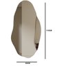 Espelho Orgânico 115cm X 60cm E05 Moldura Couro Caramelo - 4