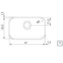 Ver imagem 4 de Cuba de Embutir Lavínia Aço Inox Alto Brilho 47bl - Tramontina 94022/202
