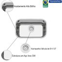 Ver imagem 3 de Cuba de Embutir Lavínia Aço Inox Alto Brilho 47bl - Tramontina 94022/202