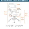 Cadeira Escritório Nr-17 Everest Diretor C/ Braços Fratini Encosto Tela Mesh Preta Base Rodízio - 9