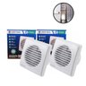 Kit 2 Exaustor Silencioso Banheiro 15cm Grade Insetos Bivolt - 1