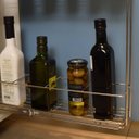 Ver imagem 4 de Porta Condimentos Aço Inox Aramado Deslizante Garrafas Temperos Corrediça Lateral Telescópica