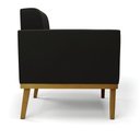 Ver imagem 7 de Poltrona Decorativa Karen Pés Fixo em Madeira Castanho Suede Preto G19 - Gran Belo