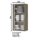 Ver imagem 2 de Armário Aéreo Évelin 1 Porta 40x83 Cm Duna Cristal – Henn
