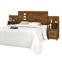 Ver imagem 2 de Cabeceira Extensível Box Flórida C/ Criado Lateral Gaveta e Prateleira - Vitamov: Malbec