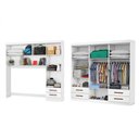 Ver imagem 2 de Guarda-roupa Casal Modulado com Cama Amazzonite 11 Portas 6 Gavetas Branco - Pnr Móveis