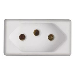 Caixa Tomada Embutir para Mesa de Escritório Cx3 Cor:branco - 4 Caixa Tomada Embutir para Mesa de Escritório Cx3 Cor:branco - 4