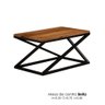 Mesa de Centro Bella Estilo Industrial Tampo Madeira - 1