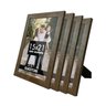 Kit 4 Porta Retrato 15x21 A5 Acetato Fotos Moldura Aparador Decoração Quadro:tabaco - 1