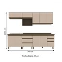 Ver imagem 4 de Cozinha Completa Connect 10 Portas 5 Gavetas 100% Mdf Ce802 Duna/cristal - Henn