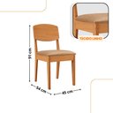 Ver imagem 3 de Mesa de Jantar Eloise 90cm Tampo Mdf Vidro com 4 Cadeiras Copper Moderna Mobília