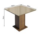 Ver imagem 5 de Conjunto Sala de Jantar Mesa Tampo de Vidro 4 Cadeiras Rustic/crema/bege Tifani Madesa