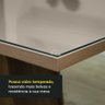 Conjunto Sala de Jantar Mesa Tampo de Vidro 4 Cadeiras Rustic/crema/bege Tifani Madesa - 7