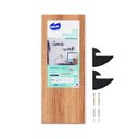 Ver imagem 3 de Kit Prateleira Mel (Selo Fsc) 50 x 20 cm com Suportes Pretos e Kit para Fixação Bemfixa