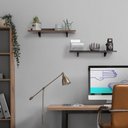 Ver imagem 2 de Kit Prateleira Mel (Selo Fsc) 50 x 20 cm com Suportes Pretos e Kit para Fixação Bemfixa