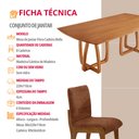 Ver imagem 6 de Sala de Jantar Mesa Flora 220cm Tampo Laminado Barril com 8 Cadeiras Bella