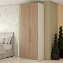 Ver imagem 1 de Guarda-roupa Solteiro Modulado Kalore 2 Portas 3 Gavetas Kalore Areia/jequitibá - Panorama Móveis