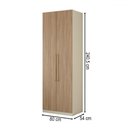 Ver imagem 4 de Guarda-roupa Solteiro Modulado Kalore 2 Portas 3 Gavetas Kalore Areia/jequitibá - Panorama Móveis