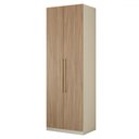 Ver imagem 3 de Guarda-roupa Solteiro Modulado Kalore 2 Portas 3 Gavetas Kalore Areia/jequitibá - Panorama Móveis