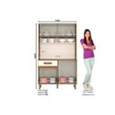 Ver imagem 3 de Cozinha Modulada Completa Perla Briz C/4 Portas e 1 Gaveta 105x38x180cm Nature/off White - Henn