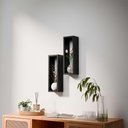 Ver imagem 3 de Kit Nicho Decorativo Stella Preto para Sala Hall 40 X 10cm