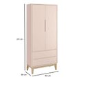 Ver imagem 5 de Quarto de Bebê 2 Portas e Cômoda Gaveteiro New Classic Rosa com Pés Madeira Natural e Colchão Gazin