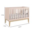 Ver imagem 2 de Quarto de Bebê 2 Portas e Cômoda Gaveteiro New Classic Rosa com Pés Madeira Natural e Colchão Gazin