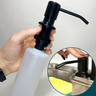 Dispenser dosador detergente preto fosco Inox 304 embutir 500ml Cozinha porta sabao sabonete líquido - 5