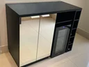 Ver imagem 2 de Bar Bancada com Nicho Garrafas em Mdf Frontal com Espelho para Adega Oster 18garrafas