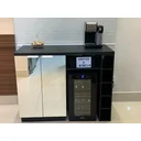 Ver imagem 3 de Bar Bancada com Nicho Garrafas em Mdf Frontal com Espelho para Adega Oster 18garrafas