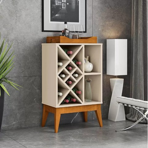 Bar Adega com Bandeja Espelhada Bali Edn Móveis