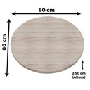 Ver imagem 3 de Mesa Zeta Ferro Branco 75 Cm (alt) Disco Redondo Tampo Mdp Redondo 80 Cm Larg X 2,5 Cm Alt