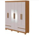 Ver imagem 1 de Guarda Roupa 6p. Abrir 4g Lopas Zeus C/esp e C/pes Amendoa Clean / Off White
