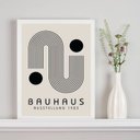Ver imagem 1 de Quadro Contemporâneo Bauhaus Minimalista 24x18cm:madeira Preta