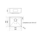 Ver imagem 3 de Cuba de Embutir/sobrepor Bistrô Docol 50x40x20 Cm Aço Inox Escovado
