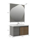 Ver imagem 3 de Conjunto para Banheiro Dream 80 Cimento/Noce