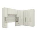 Ver imagem 2 de Conjunto Quarto Modulado Casal 7 Peças Madeira 240cm Bellagio Areia HP Casa 812