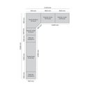 Ver imagem 5 de Conjunto Quarto Modulado Casal 7 Peças Madeira 240cm Bellagio Areia HP Casa 812