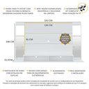 Ver imagem 4 de Painel com Suporte TV 60" e Espelho Nairóbi Multimóveis V3321 Branco