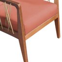 Ver imagem 4 de Kit 02 Poltronas Barcelona Suede Coral Com Corda Náutica Champagne Base Fixa de Madeira - D’Rossi