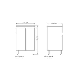 Kit Lavanderia 500 Cor Branco (tanque + Balcão) 61*50 - 3