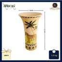 Ver imagem 3 de Vaso Decorativo Cerâmica Craquelada Pintado À Mão Zebra e Palmeiras 31,5cm Columbus Gold