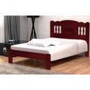 Ver imagem 1 de Cama Queen Size Atenas de Madeira Maciça Angelim Pedra Tauari Mogno
