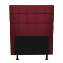 Ver imagem 3 de Kit Cabeceira + Calçadeira Baú Espanha 100cm Solteiro para Cama Box Suede Vermelho - Gat Magazine