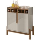 Ver imagem 1 de Barzinho Com 2 Portas e Adega Para Sala de Jantar 50522 Off White Cedro DCASA
