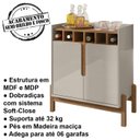 Ver imagem 3 de Barzinho Com 2 Portas e Adega Para Sala de Jantar 50522 Off White Cedro DCASA