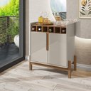 Ver mais imagens de Barzinho Com 2 Portas e Adega Para Sala de Jantar 50522 Off White Cedro DCASA