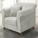Ver imagem 2 de Poltrona Decorativa Retro Polo com Almofada Veludo 2223 Ezz